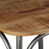 Swen Studio -  Dining Chairs 6 pcs Solid Mango Wood and Steel Cross Back